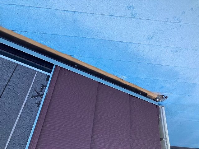 スーパーガルテクト貼り作業